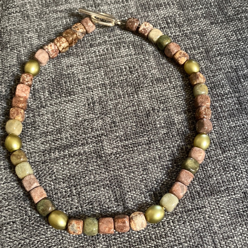 Jasper and Pearl Necklace